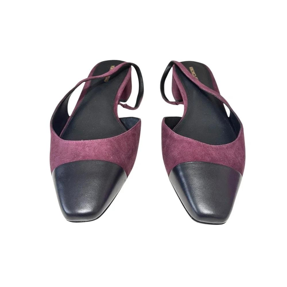 Veronica Beard Women's Cecile two tone leather suede slingback pumps 11M - Picture 3 of 8